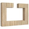 vidaXL 6-tlg. TV-Schrank-Set Sonoma-Eiche Holzwerkstoff