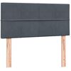 vidaXL Boxspringbett mit Matratze Dunkelgrau 80x220 cm Samt