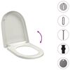 vidaXL Toilettensitz mit Absenkautomatik und Quick-Release Wei&szlig; Eckig