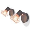 vidaXL Wandleuchten 2 Stk. mit 2 LED-Gl&uuml;hlampen 8 W