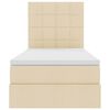 vidaXL Aufbewahrungsbett mit Matratze Creme 100 x 200 cm Polyester