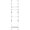 vidaXL Teleskop-Garderobe mit Stangen und Regal Aluminium