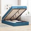 vidaXL Ottoman-Bett mit Matratze Dunkelblau 120x200 cm Samt