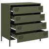 vidaXL Sideboard Olivgr&uuml;n 68x39x73,5 cm Kaltgewalzter Stahl
