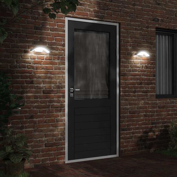 vidaXL LED-Au&szlig;enwandleuchte mit Sensor Wei&szlig; Aludruckguss