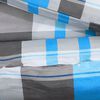 vidaXL Bettw&auml;sche-Set Blau und Grau 200x220 cm Baumwolle