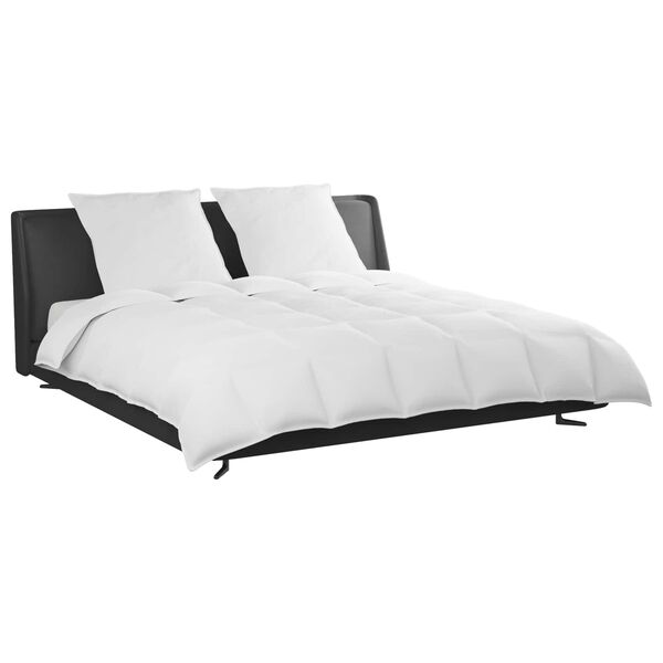 vidaXL Bettdecken Set mit Kissen 3 pcs Wei&szlig; Daunenfeder