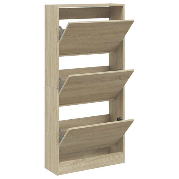 vidaXL Schuhschrank Sonoma-Eiche 60x21x125,5 cm Holzwerkstoff
