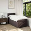 vidaXL Boxspringbett mit Matratze Dunkelbraun 90x200 cm Stoff