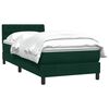 vidaXL Boxspringbett mit Matratze Dunkelgr&uuml;n 80x210 cm Samt