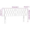 vidaXL Kopfteil mit Ohren Dunkelbraun 163x23x78/88 cm Stoff