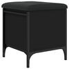vidaXL Sitzbank mit Stauraum Schwarz 42x42x45 cm Holzwerkstoff