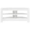 vidaXL EckTVSchrank Hochglanz Wei&szlig; 102 x 40,5 x 45 cm Holzwerkstoff