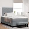 vidaXL Boxspringbett mit Matratze Hellgrau 120 x 200 cm Stoff