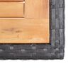 vidaXL 15-tlg. Garten-Essgruppe mit Auflagen Poly Rattan Schwarz