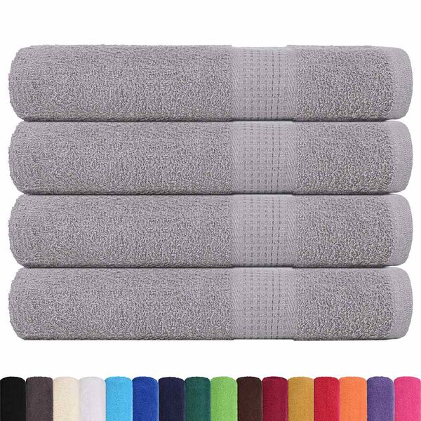 vidaXL Saunat&uuml;cher FROGN 4 Stk. Grau 80x200 cm 360 g/m&sup2;