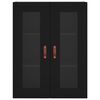 vidaXL Highboard Schwarz 69,5x34x180 cm Holzwerkstoff