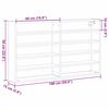 vidaXL Vitrine mit Regal Altholz 100 x 15 x 58 cm Holzwerkstoff