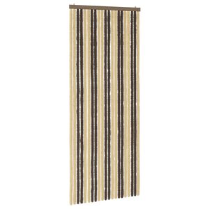 vidaXL Insektenschutzvorhang Chenille Dunkelbraun und Beige