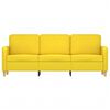 vidaXL 3-Sitzer-Sofa Hellgelb 180 cm Stoff