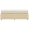 vidaXL Boxspringbett mit Matratze Creme 80x200 cm Stoff