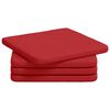 vidaXL Sitzkissen 4 pcs Rot 40 x 40 x 3 cm Stoff