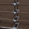 vidaXL Stoff Schuhschrank mit Abdeckung 115 x 28 x 110 cm Braun