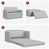 vidaXL Schlafsofa 110cm Wolkengrau Stoff