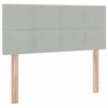 vidaXL Bett mit Stauraum und LED mit LED Hellgrau 120 x 200 cm Samt