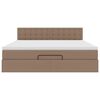 vidaXL Ottoman-Bett mit Matratzen & LEDs Cappuccino-Braun 180x200cm