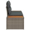 vidaXL Gartensofa Grau 184 x 62 x 85cm Poly-Rattan
