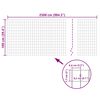 vidaXL Eurozaun Stahl 25 x 1 m Grau