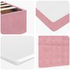 vidaXL Ottoman-Bett mit Matratzen & LEDs Rosa 180x200 cm Samt