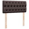 vidaXL Boxspringbett mit Matratze Dunkelbraun 90x200 cm Stoff