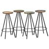 vidaXL Barhocker 4 Stk. Massives Altholz