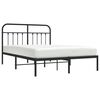 vidaXL Bettgestell mit Kopfteil Metall Schwarz 140x200 cm