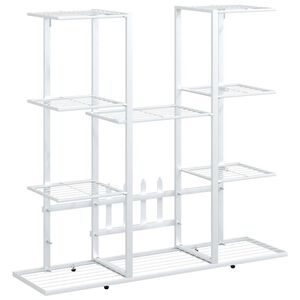 vidaXL Blumenst&auml;nder 94,5x25x89 cm Wei&szlig; Eisen