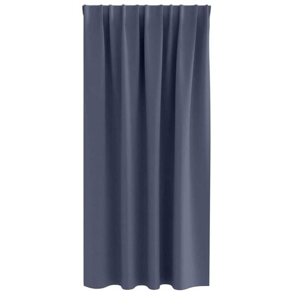 vidaXL Verdunkelungs-Vorh&auml;nge mit Ringen 2 pcs Anthrazit 175 x 140 cm