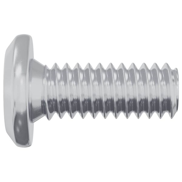 vidaXL Kopf-Sicherungsschraube 2 pcs Silber M6 x 15 mm Stahl