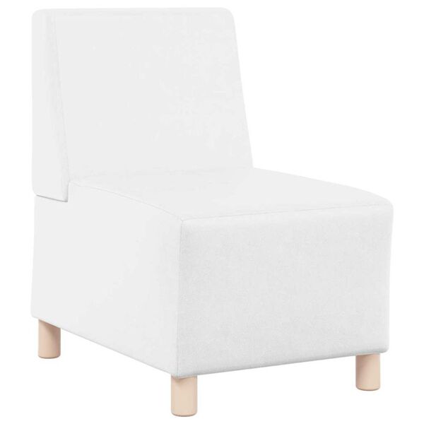 vidaXL Modulares Armfreies Sofa 3 pcs Wei&szlig; 55 x 74 x 82 cm Kunstleder
