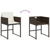 vidaXL 9-tlg. Garten-Essgruppe mit Kissen Braun Poly Rattan