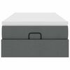 vidaXL Ottoman-Bett mit Matratze Dunkelgrau 80x200 cm Stoff
