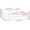 vidaXL Boxspringbett mit Matratze Dunkelgrau 200x210 cm Samt
