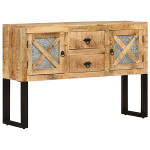 vidaXL Sideboard 110x30x74 cm Raues Mangoholz