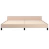 vidaXL Bettgestell mit Kopfteil ohne Matratze Cappuccino 200x200 cm