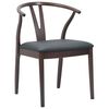 vidaXL Esszimmerstuhl 2 pcs Hellbraun und Schwarz Massives Gummiholz