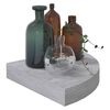 vidaXL Eck-Schweberegal Betongrau 25x25x3,8 cm MDF