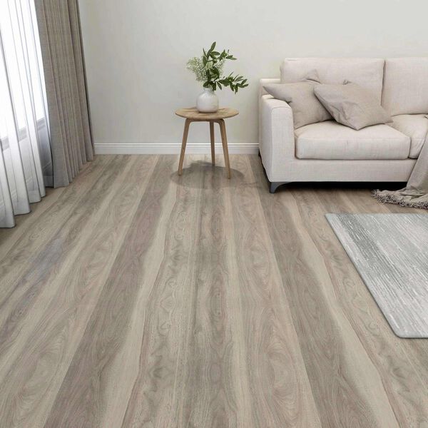 vidaXL Bodenplatten 55 pcs Taupe 5,11 m&sup2; PVC