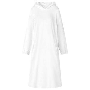 vidaXL Decken-Hoodie Wei&szlig; S Flanell