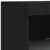 vidaXL Sideboard mit LED-Leuchten Schwarz 283x37x100 cm